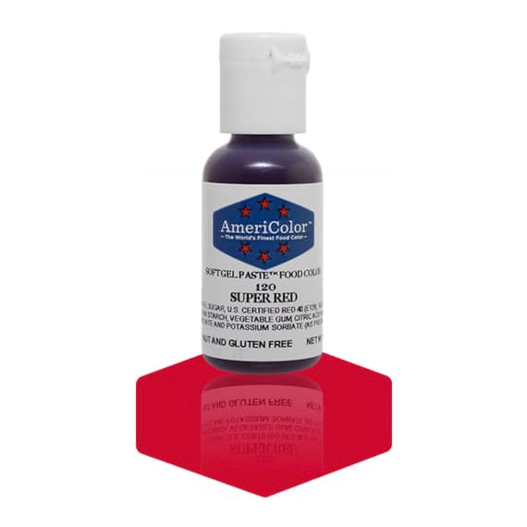 AMERICOLOR Super Red – Soft Gel Paste Food Colours, 0.75oz - Canadian Distribution - Ships Free Within Canada on Orders Above CAD $199