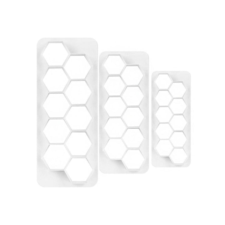 ATECO 5721 Hexagon Fondant Cutter Set - 3 Piece (Clearance) - Canadian Distribution - Ships Free Within Canada on Orders Above CAD $199