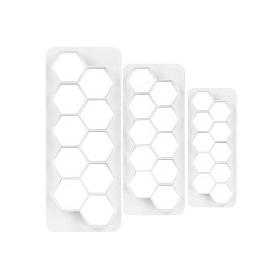 ATECO 5721 Hexagon Fondant Cutter Set - 3 Piece (Clearance) - Canadian Distribution - Ships Free Within Canada on Orders Above CAD $199