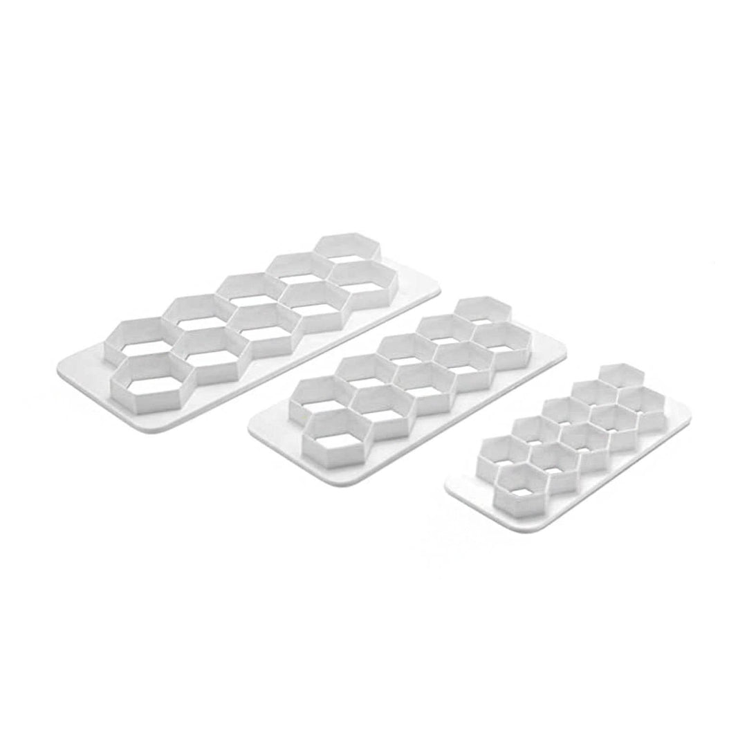 ATECO 5721 Hexagon Fondant Cutter Set - 3 Piece (Clearance) - Canadian Distribution - Ships Free Within Canada on Orders Above CAD $199