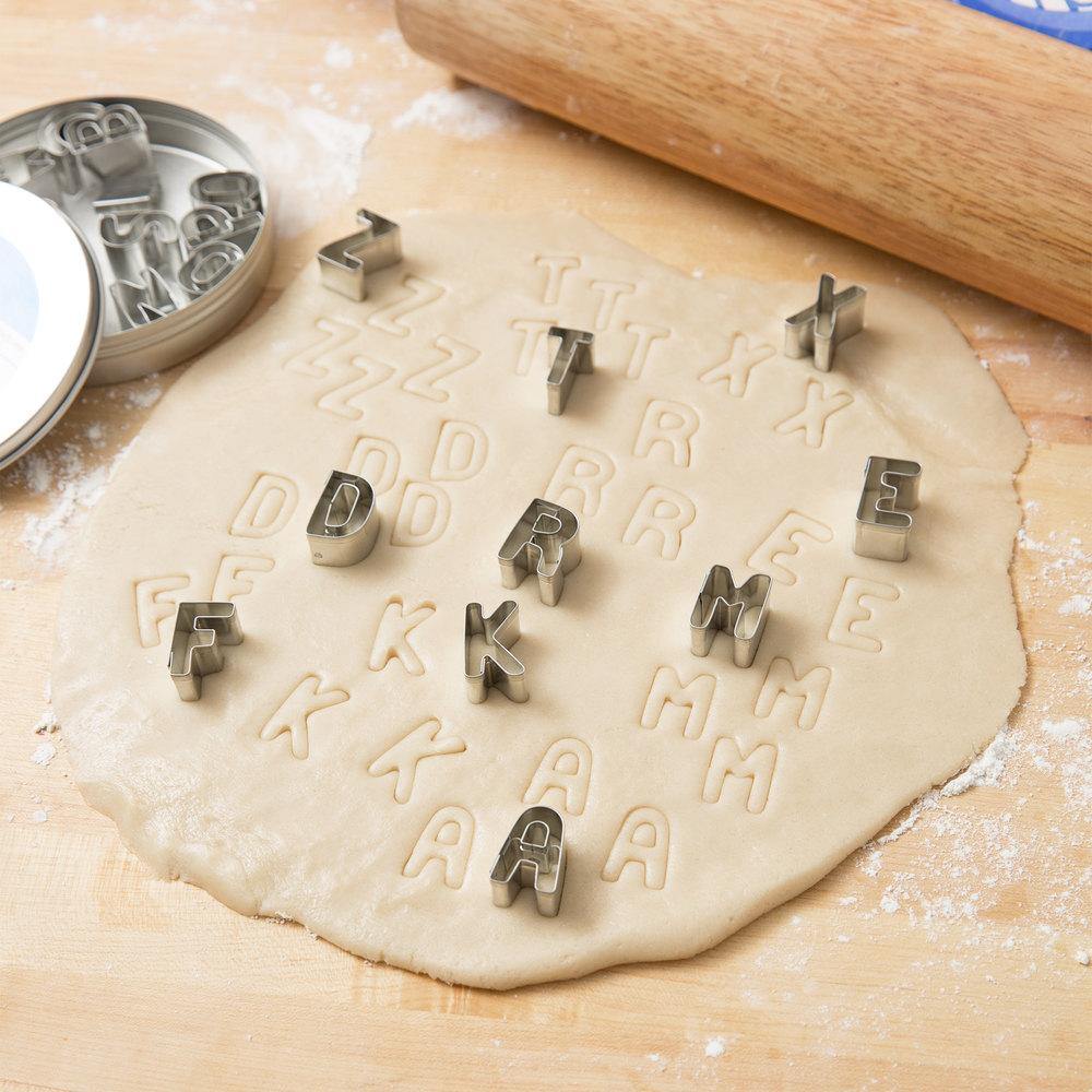 ATECO 6949 Alphabet Cookie Cutter Set (A–Z) - Tin, Set of 26 - Canadian Distribution - Ships Free Within Canada on Orders Above CAD $199