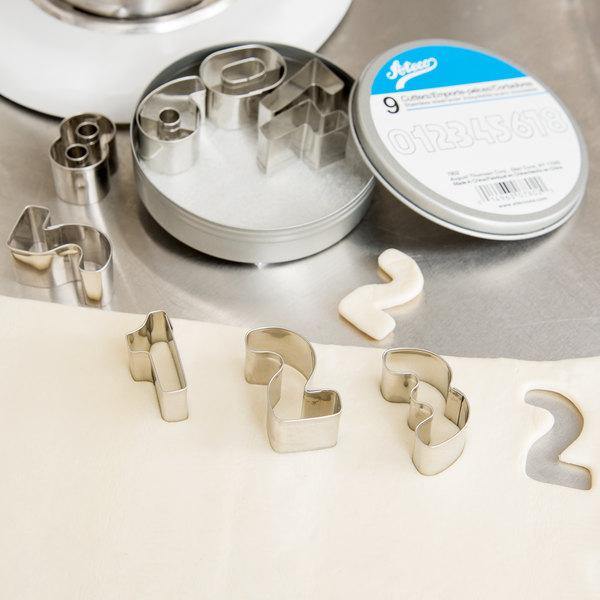 ATECO 7802 Number Cutter Set (0-8, flip 6 for 9) - Stainless Steel, Set of 9 - Canadian Distribution - Ships Free Within Canada on Orders Above CAD $199