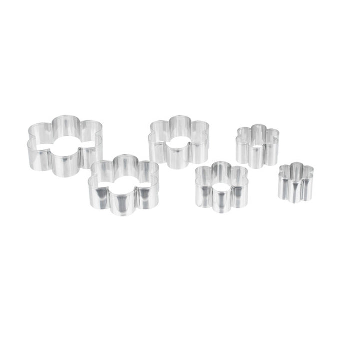 ATECO 7806 Plain Daisy Cutter Set - Stainless Steel, Set of 6 - Canadian Distribution - Ships Free Within Canada on Orders Above CAD $199