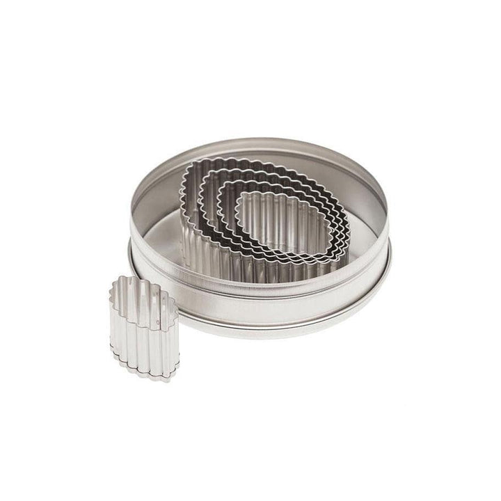 ATECO 5205 Fluted Football Cookie Cutter Set - Stainless Steel, Set of 5 - Canadian Distribution - Ships Free Within Canada on Orders Above CAD $199