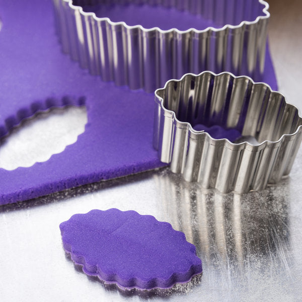 ATECO 5205 Fluted Football Cookie Cutter Set - Stainless Steel, Set of 5 - Canadian Distribution - Ships Free Within Canada on Orders Above CAD $199