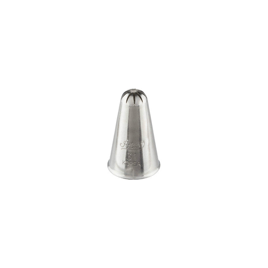 ATECO S/S #31 Closed Star Piping Tip - Canadian Distribution - Ships Free Within Canada on Orders Above CAD $199