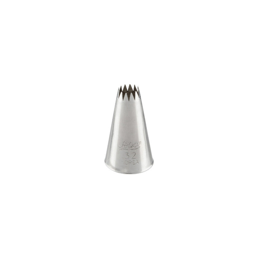 ATECO S/S #32 Open Star Piping Tip - Canadian Distribution - Ships Free Within Canada on Orders Above CAD $199