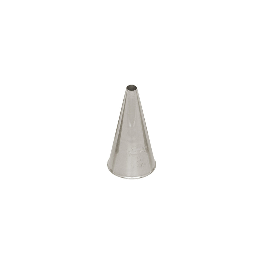 S/S #6 Plain Round Piping Tip - Canadian Distribution - Ships Free Within Canada on Orders Above CAD $199