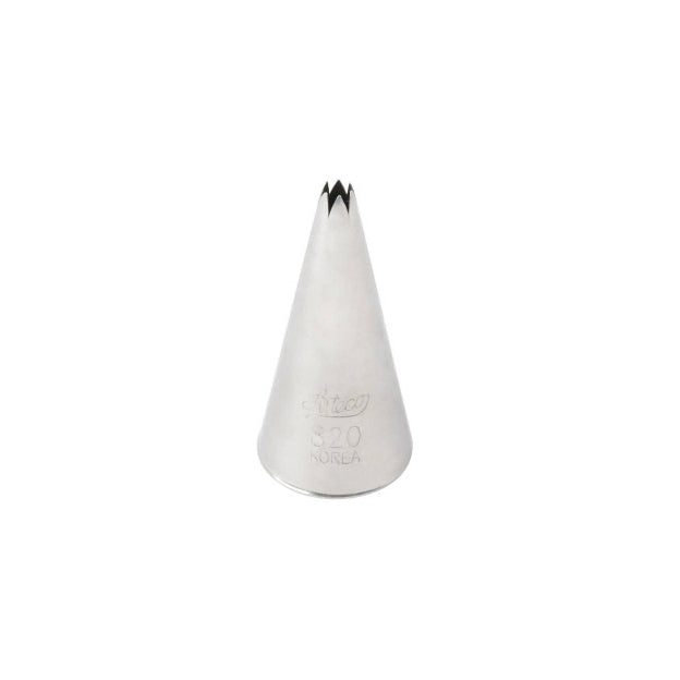 ATECO S/S #820 Open Star Piping Tip - Canadian Distribution - Ships Free Within Canada on Orders Above CAD $199