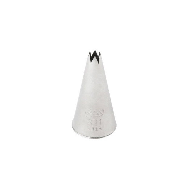 ATECO S/S #821 Open Star Piping Tip - Canadian Distribution - Ships Free Within Canada on Orders Above CAD $199