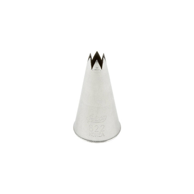 ATECO S/S #822 Open Star Piping Tip - Canadian Distribution - Ships Free Within Canada on Orders Above CAD $199