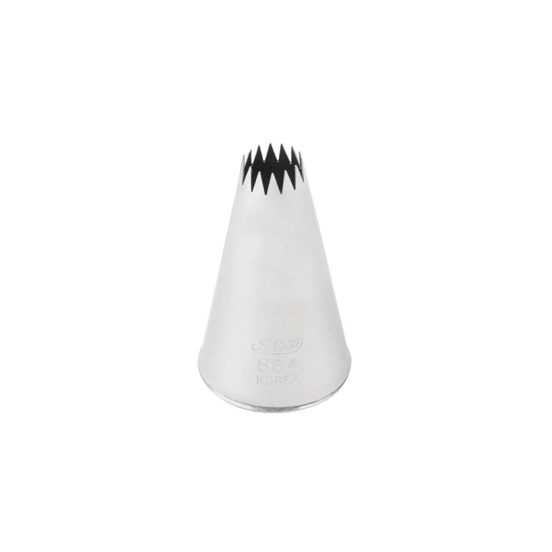 ATECO S/S #864 French Star Piping Tip - Canadian Distribution - Ships Free Within Canada on Orders Above CAD $199