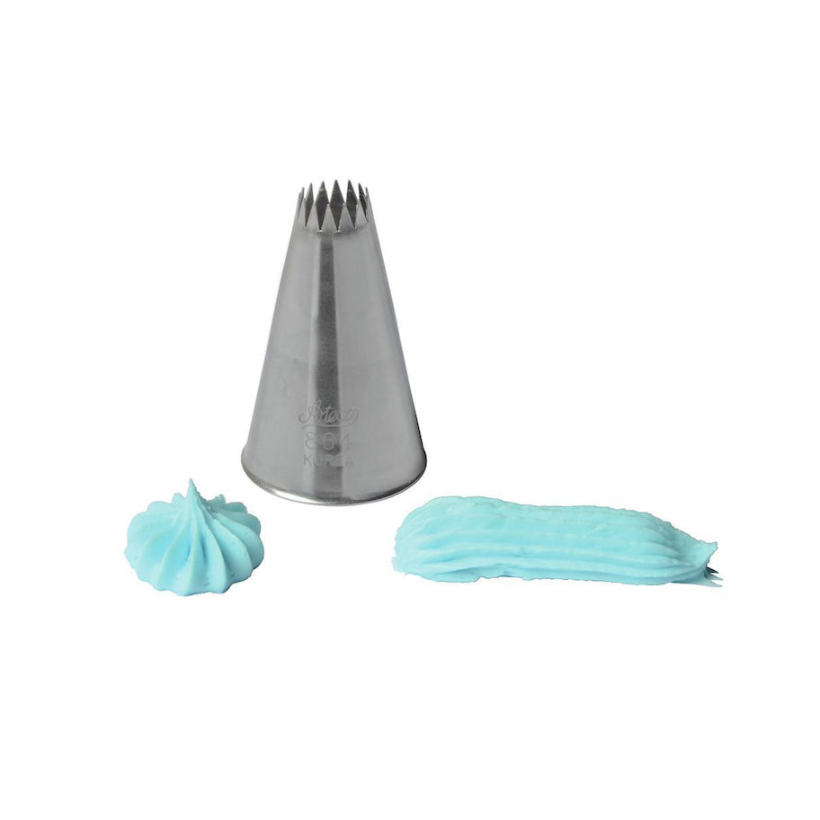 ATECO S/S #864 French Star Piping Tip - Canadian Distribution - Ships Free Within Canada on Orders Above CAD $199