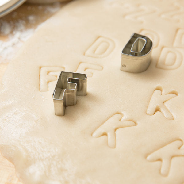 ATECO 6949 Alphabet Cookie Cutter Set (A–Z) - Tin, Set of 26 - Canadian Distribution - Ships Free Within Canada on Orders Above CAD $199