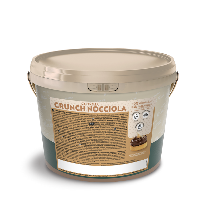 Crunchy Hazelnut Filling - Caravella Crunch Nocciola - 5 KG Bucket - Master Martini Canada - Canadian Distributor