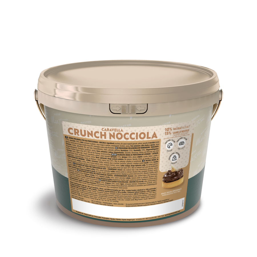 Crunchy Hazelnut Filling - Caravella Crunch Nocciola - 5 KG Bucket - Master Martini Canada - Canadian Distributor