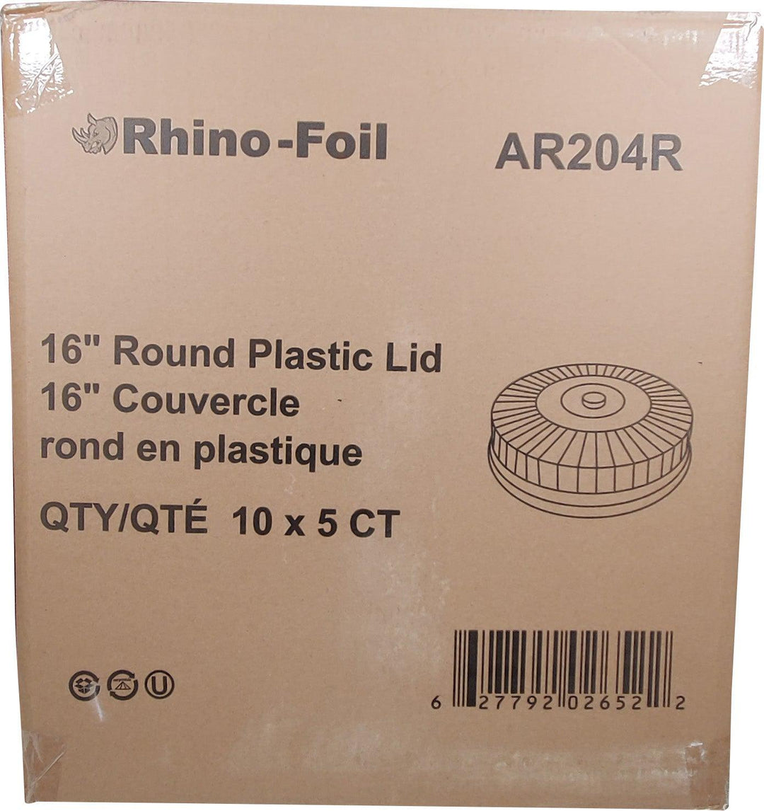 Rhino-Foil - 16" Clear Plastic Lid for Round Catering Tray - AR204R