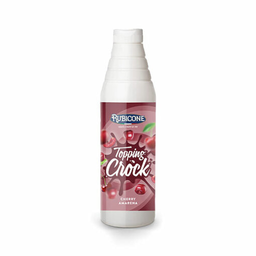 Cherry Topping with pieces - 1 KG Squeeze Bottle - Rubicone Canada
