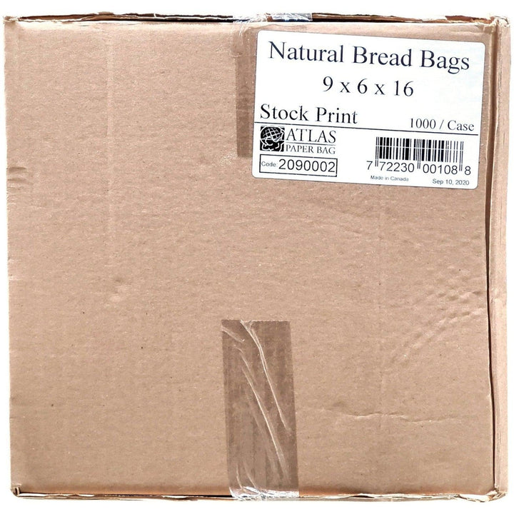 Atlas - Paper bags - Large Bread - Printed - 9x6x16