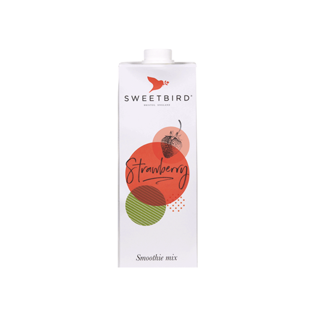 Sweetbird Smoothies - Strawberry - 8 x 1 L Case - Vegan - Canadian Distribution