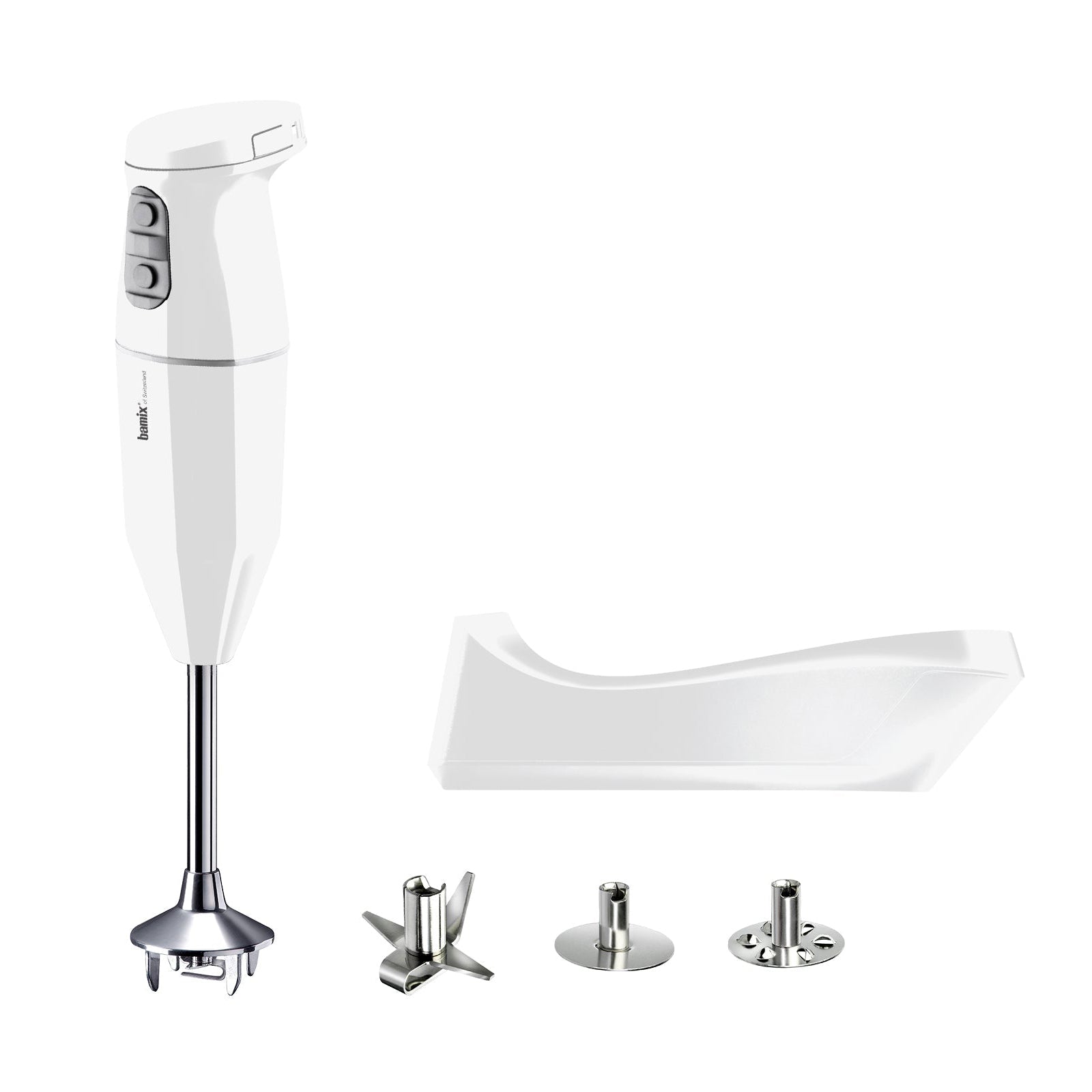 BAMIX Cordless Immersion Hand Blender - White/Black - Canadian