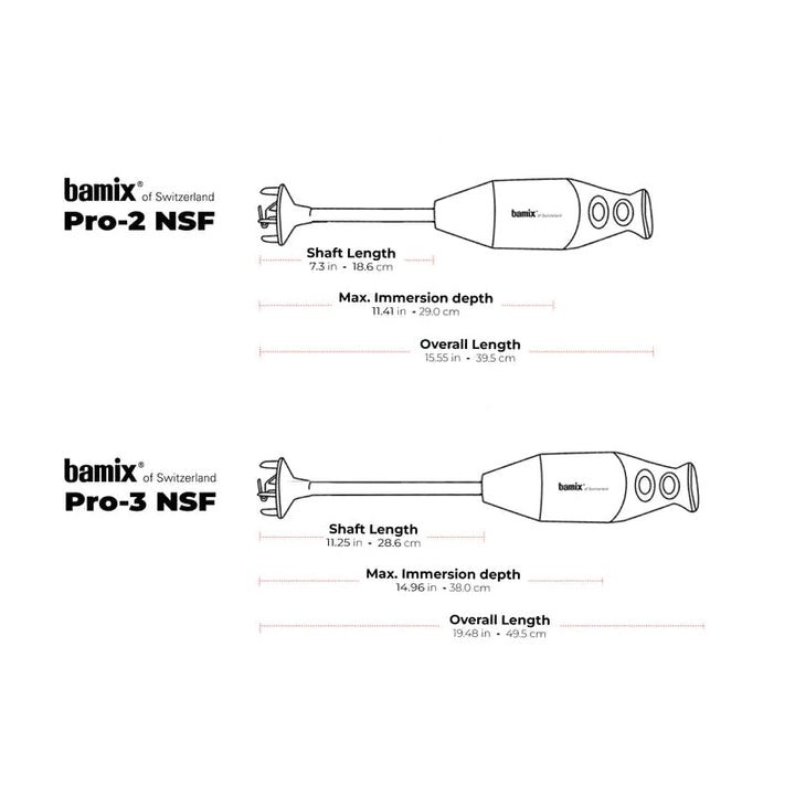 BAMIX Pro 3 NSF 200W Professional Immersion Hand Blender
