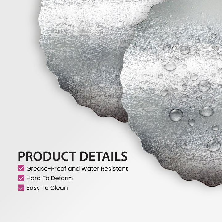 Enjay - Scallop Sheets - 9" - Round - Silver - 0.45 thick