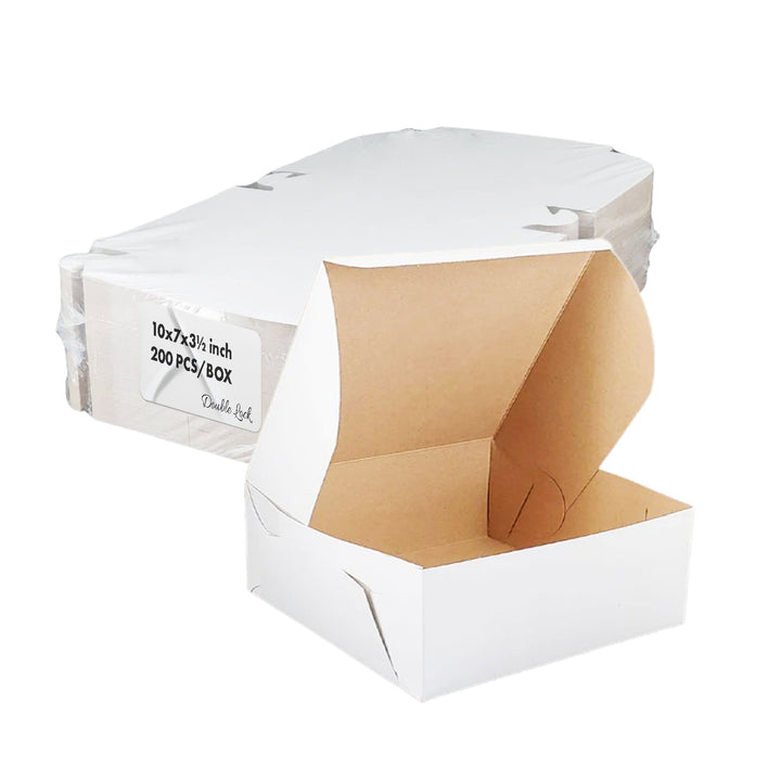 EB - Boîtes à gâteaux blanches - 10x7x3½