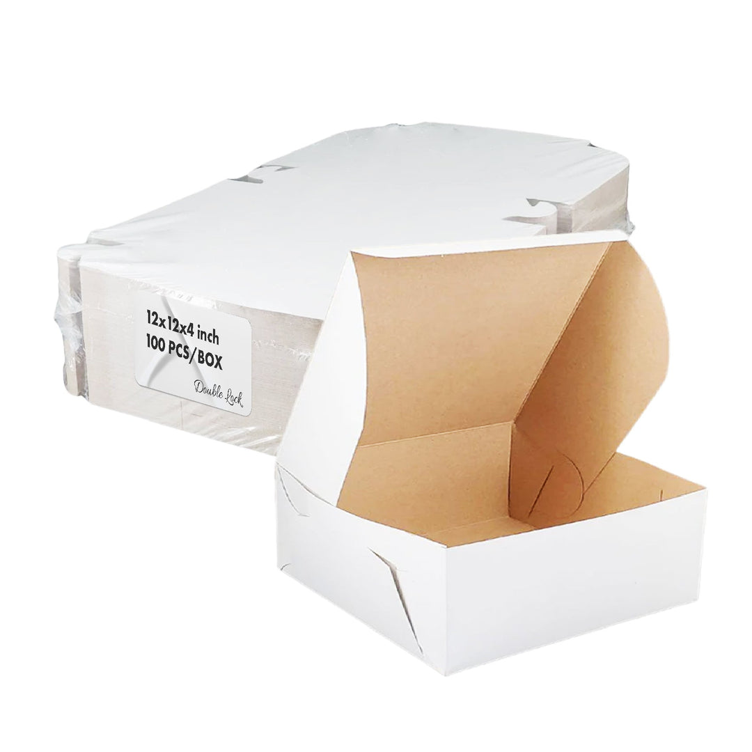 EB - Boîtes à gâteaux blanches - 12x12x4