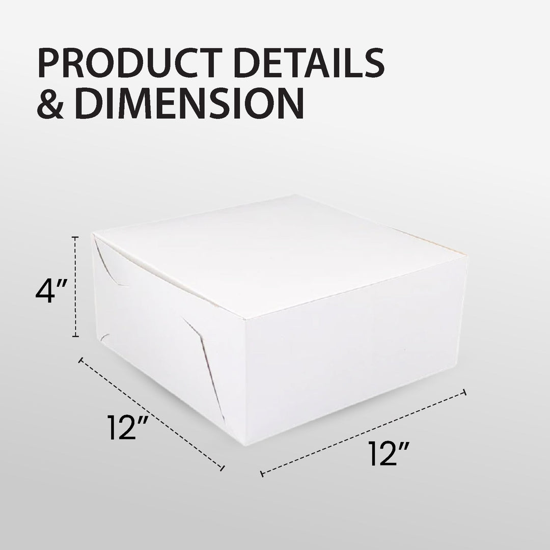 EB - Boîtes à gâteaux blanches - 12x12x4