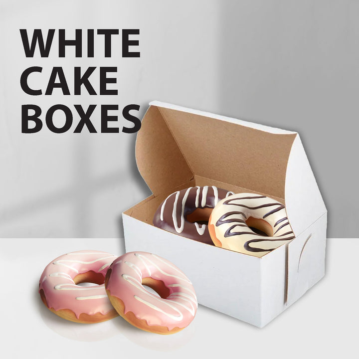 EB - Boîtes à gâteaux blanches - 6 ½x4½x3½