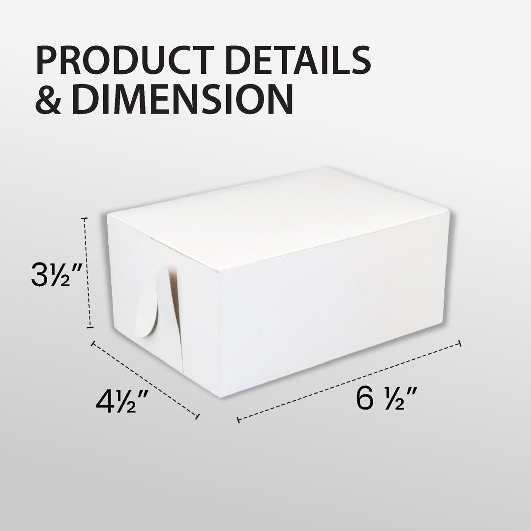 EB - Boîtes à gâteaux blanches - 6 ½x4½x3½