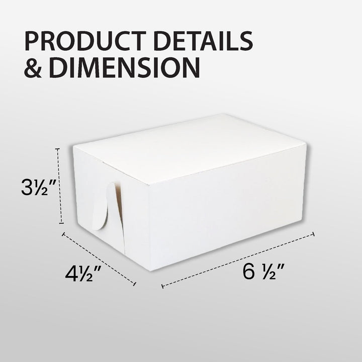 EB - Boîtes à gâteaux blanches - 6 ½x4½x3½