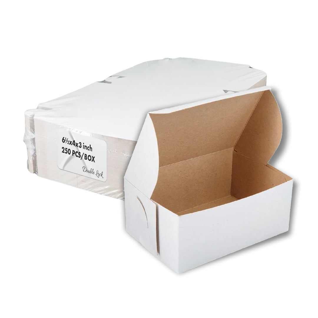 EB - Boîtes à gâteaux blanches - 6½x4x3