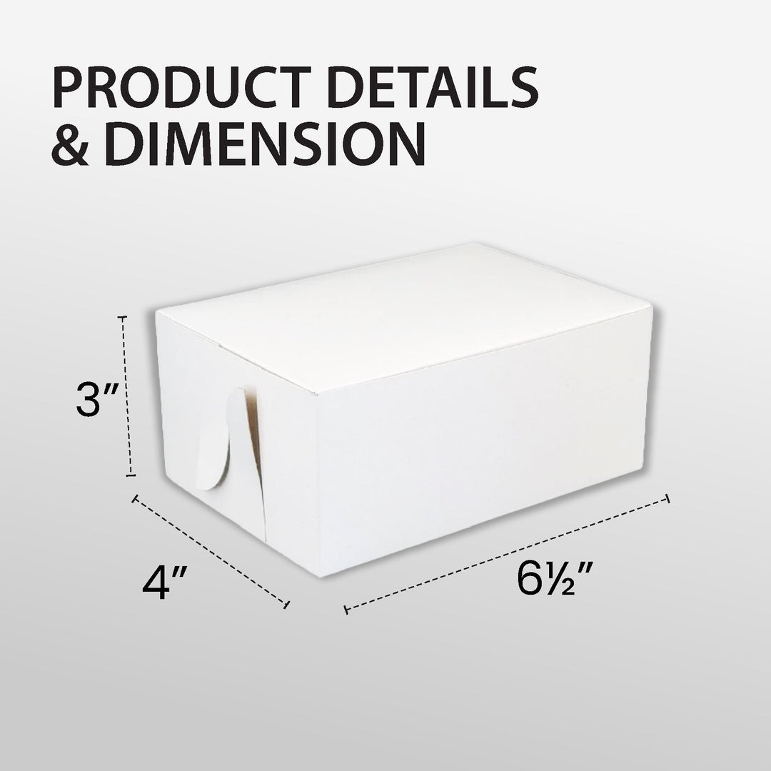 EB - Boîtes à gâteaux blanches - 6½x4x3