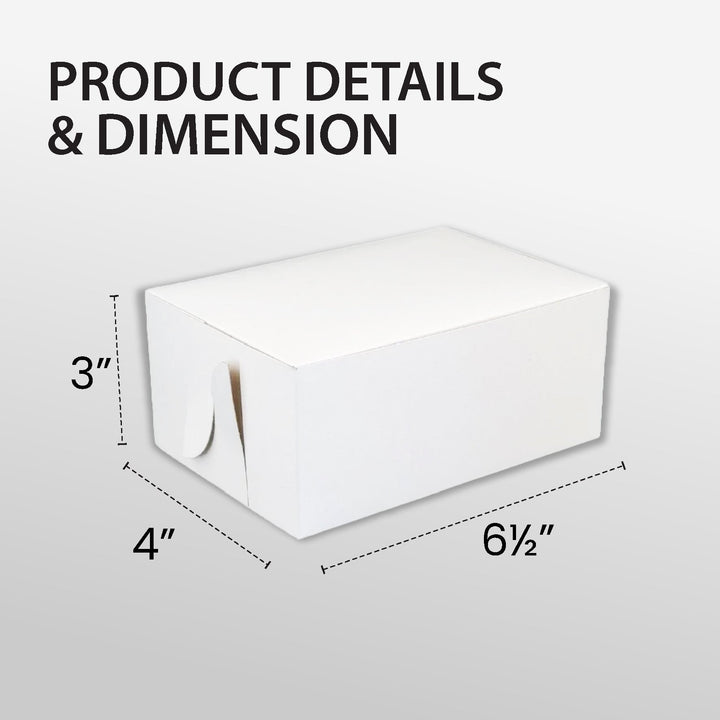 EB - Boîtes à gâteaux blanches - 6½x4x3