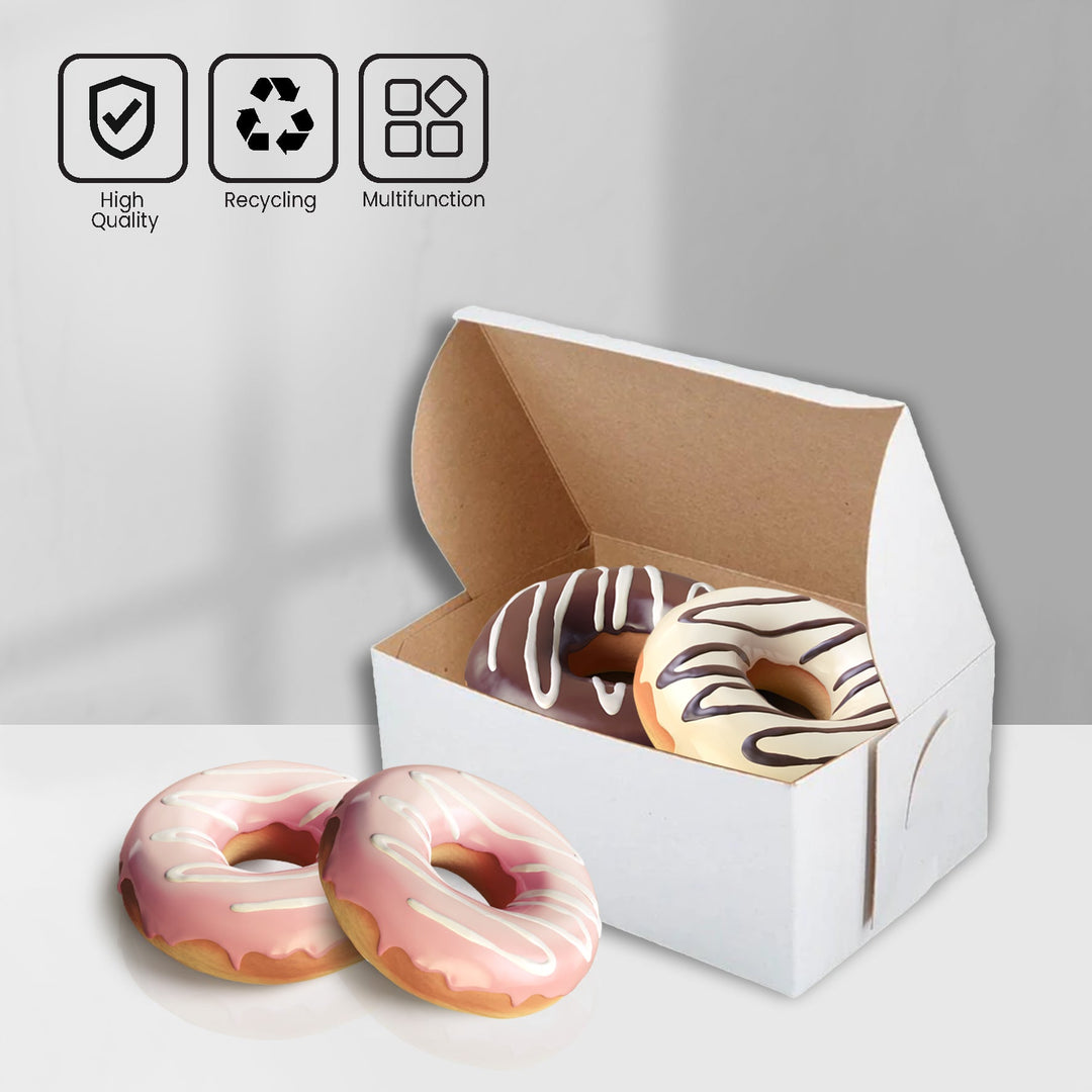 EB - Boîtes à gâteaux blanches - 6½x4x3