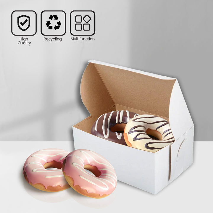 EB - Boîtes à gâteaux blanches - 6½x4x3