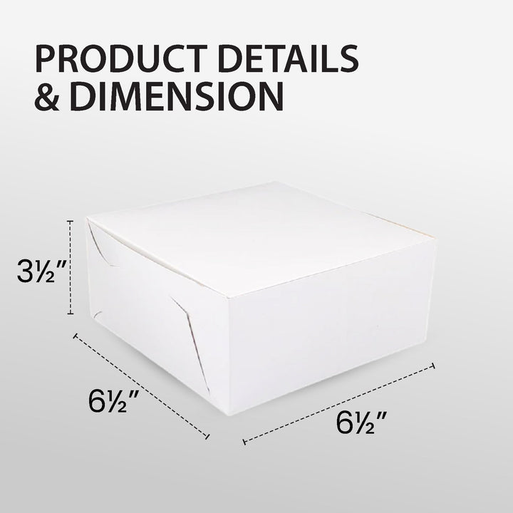 EB - Boîtes à gâteaux blanches - 6½x6½x3½