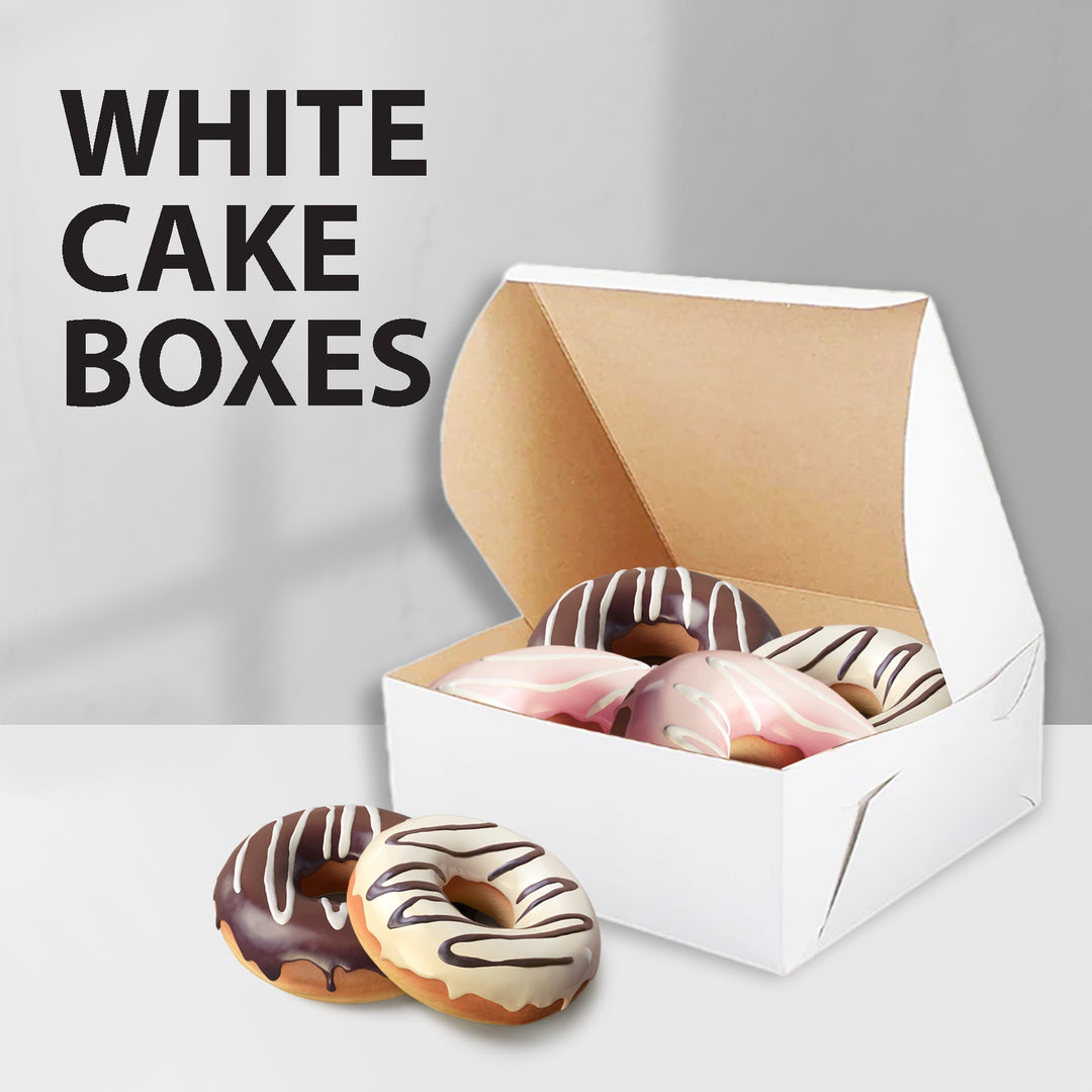EB - Boîtes à gâteau blanches - 6x6x2½