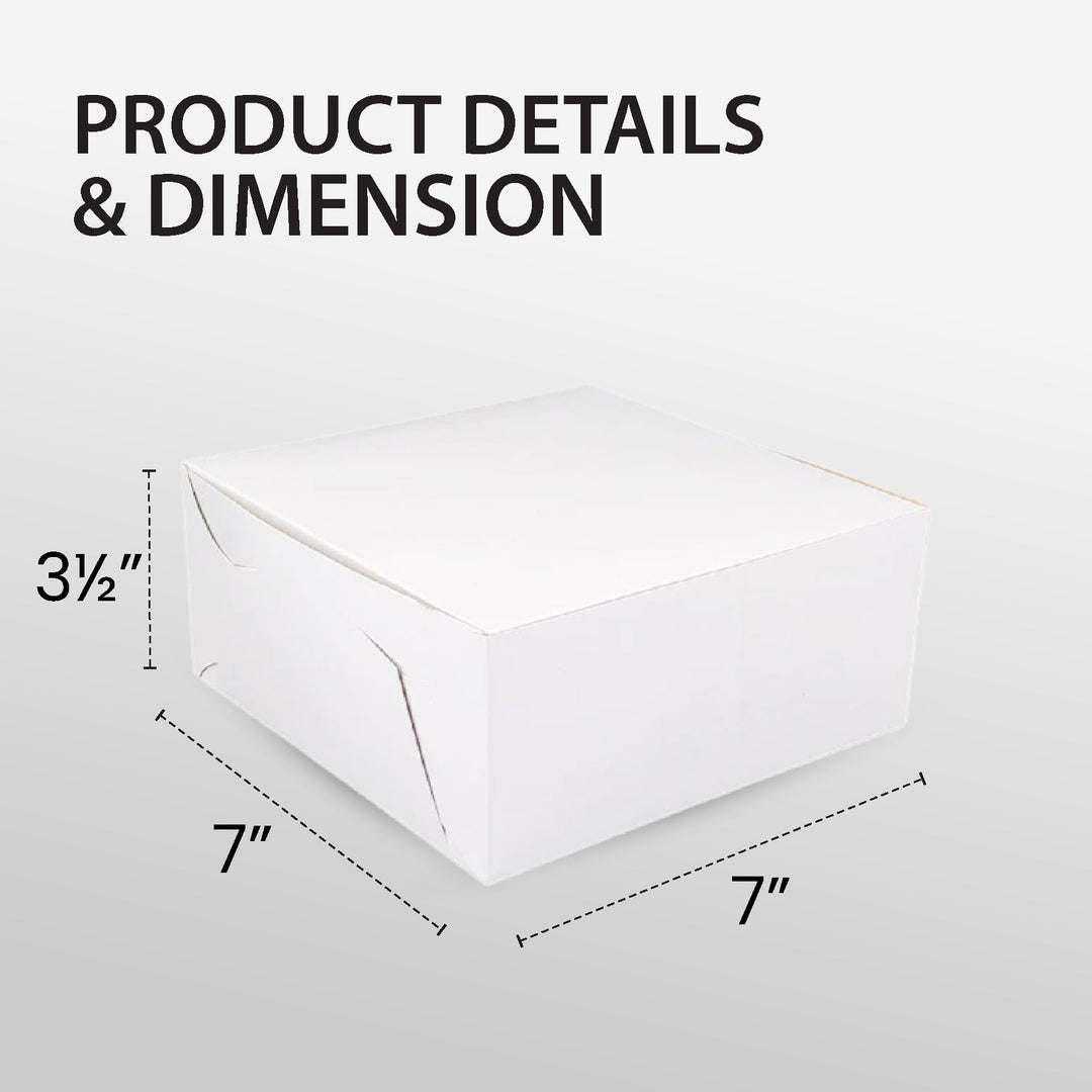 EB - Boîtes à gâteaux blanches - 7x7x3½