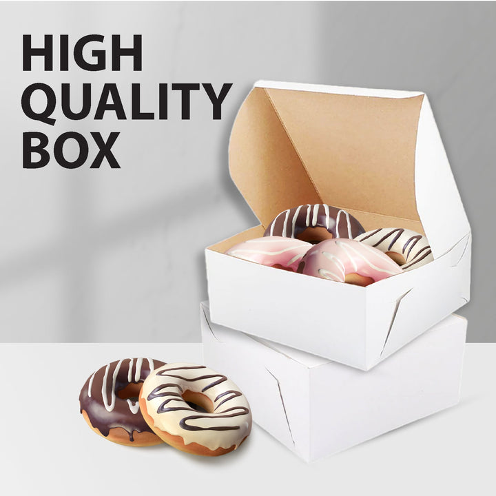 EB - Boîtes à gâteaux blanches - 7x7x3½