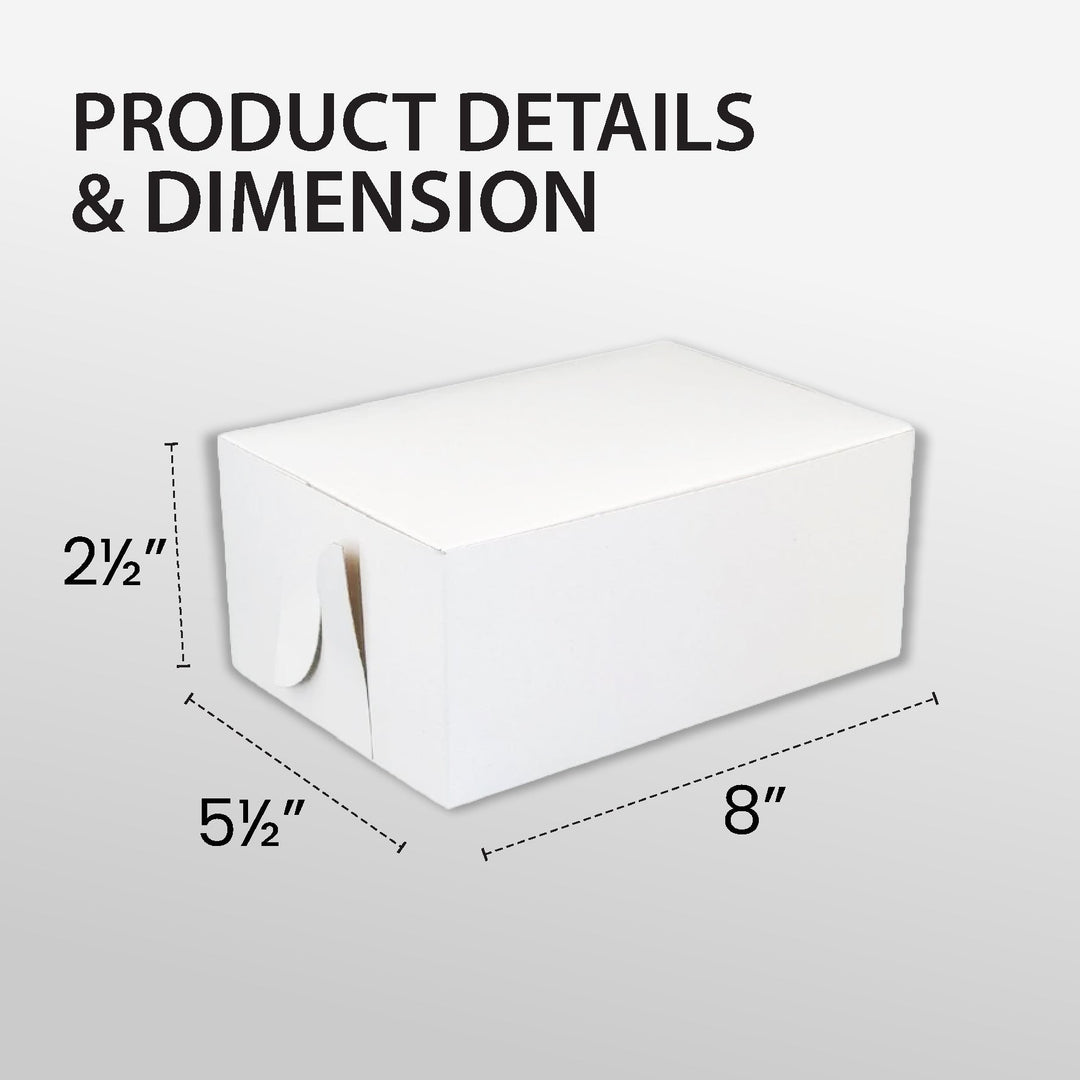EB - Boîtes à gâteaux blanches - 8x5½x2½