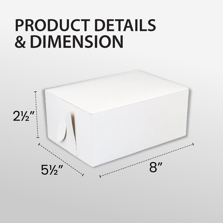 EB - Boîtes à gâteaux blanches - 8x5½x2½