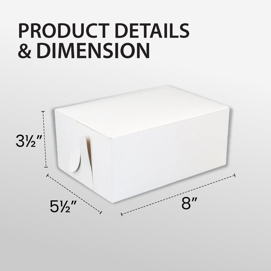 EB - Boîtes à gâteaux blanches - 8x5½x3½