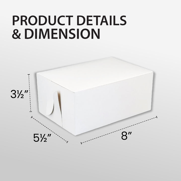 EB - Boîtes à gâteaux blanches - 8x5½x3½