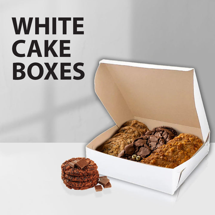 EB - Boîtes à gâteaux blanches - 8x8x1¾