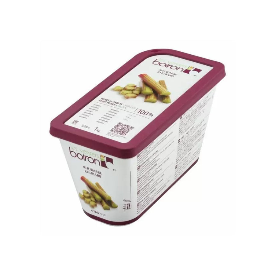 LES VERGERS BOIRON Frozen Fruit Puree – Rhubarb (1kg) - Canadian Distribution - Ships Free Within Canada on Orders Above CAD $199