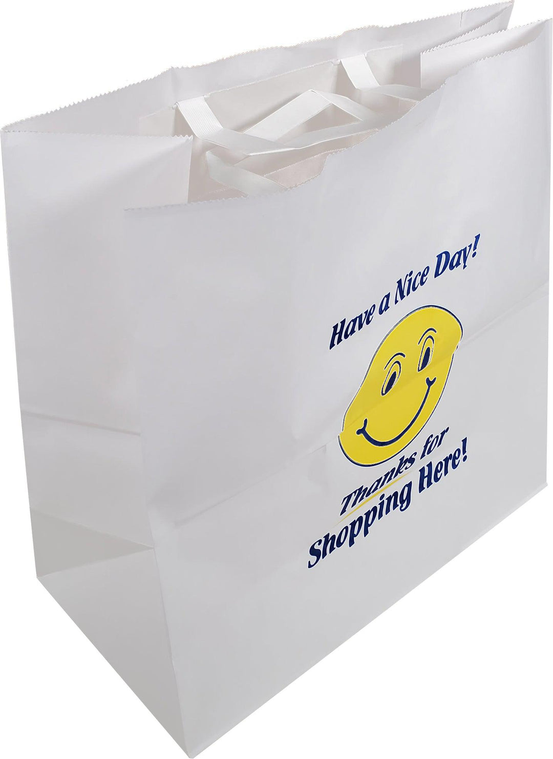 CLR - Eco-Craze - Thank You - White Paper Handle Bags - 13x7x13