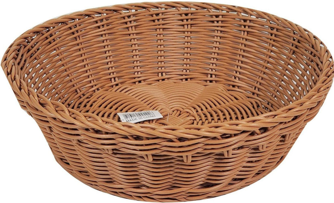 Bamboo Style Basket - Round 9x2.5" - CN8403